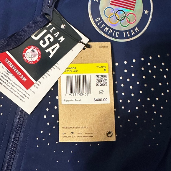 NIKE Team USA Women’s Jacket Blue - Picture 2 of 14